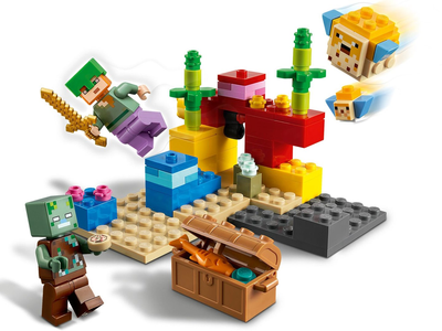 Zestaw klocków LEGO Minecraft Rafa koralowa 92 elementy (21164)