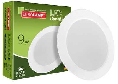 Светильник круглый EUROLAMP LED Downlight NEW 9W 4000K LED-DLR-9/4(new)