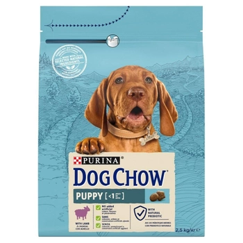 Purina Dog Chow Puppy Lamb - sucha karma dla szczeniąt wszystkich ras - 2,5kg (7613034488657)