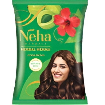 Хна-фарба індійська Neha Herbals індійська для волосся HENNA Хена збагачена амлою та гібіскусом 15г руда