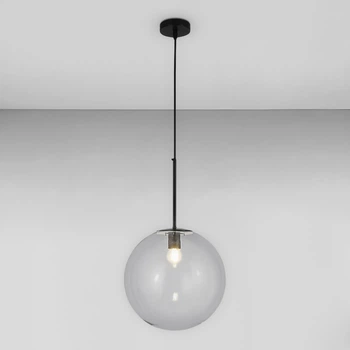 Люстра підвісна Лофт Light House LS-17161-1 BK+CL чорна, прозорий плафон