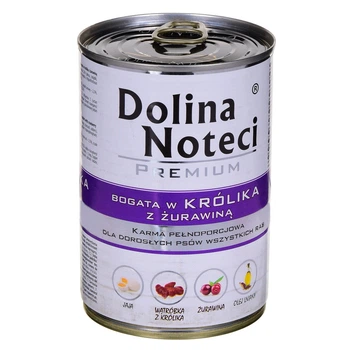 Вологий корм для собак Dolina Noteci Premium з кроликом та журавлиною 400 г (5902921300793)