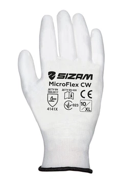 Перчатки рабочие Sizam Microflex CW с полиуретановым покрытием 10 (34004)