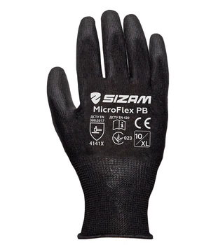 Перчатки рабочие Sizam Microflex PB с полиуретановым покрытием 09 (34006)