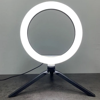 Кольцевая лампа Ring Fill Light 26см на штативе (USB, LED 5 В, диммер 3 режима, селфи кольцо, тринога, ночник)