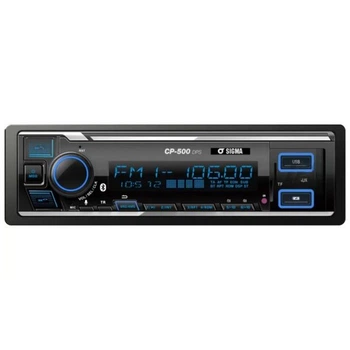 Автомагнитола sigma sp-500bt rgb app usb, 1 Din, Bluetooth, подсветка rgb