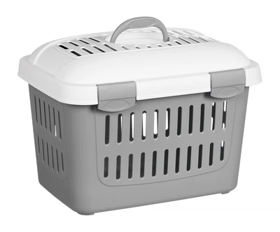 Transporter STEFANPLAST Midi Gulliver biało-szary 45x33x33cm (8003507961807)