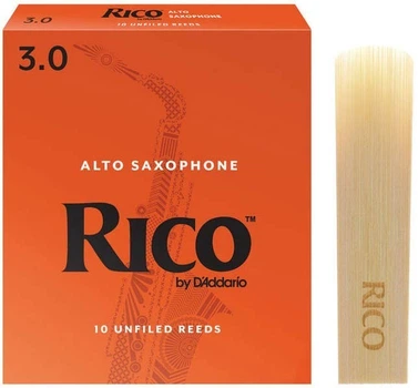 Трость для альт саксофона D'Addario Rico - Alto Sax #3.0 (1шт)