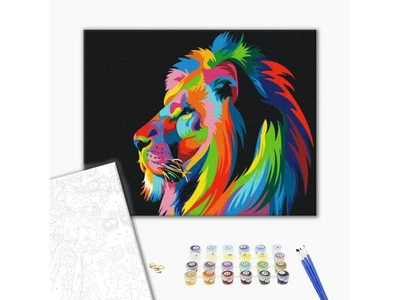 Картина за номерами Райдужний цар звірів, Brushme (40х50 см), BS3973