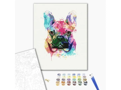 Картина по номерам Красочный бульдог, Brushme (40х50 см), BS51398