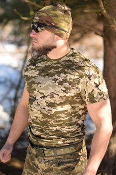 Тактическая мужская футболка 56 размер XXXL военная армейская хлопковая футболка цвет пиксель для ВСУ 27-113