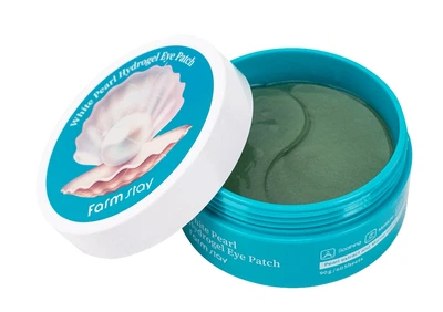 Освітлювальні гідрогелеві патчі для очей FarmStayз перлами White Pearl Hydrogel Eye Patch 60 шт 8809460461169