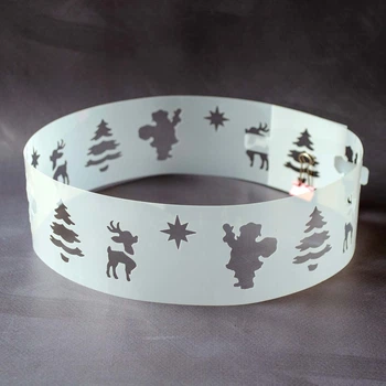 Гнучкий трафарет для шоколаду "CHRISTMAS SPIRIT" (гнучкий борт), 6*70 см