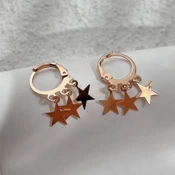 Серьги со звездочками, бижутерия, серьги на каждый день, золотистые / FS-1737