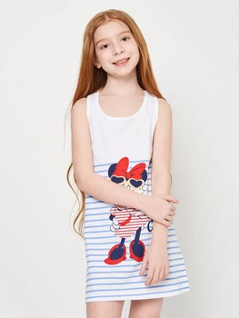 Детский летний сарафан для девочки Disney Minnie WE1227 122-128 см Белый (3609086488701)