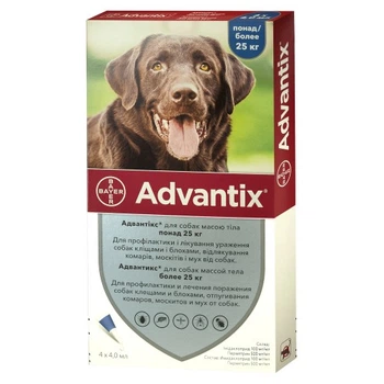 Адвантикс Bayer 25-40 кг, 4 мл, 4 пипетки