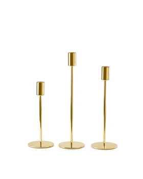 Набір свічників Стокгольм золотого кольору REMY-DECOR висота 19см 24см 29см набір 3 шт. 26522