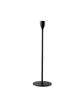 Подсвечник REMY-DECOR металлический черного цвета на длинной ножке для дома и ресторана 33см 1шт