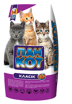 Сухий корм Пан Кіт КЛАСИК для кошенят 10 кг