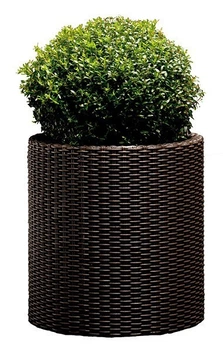 Горщик для квітів Keter Cylinder Planter L Коричневий (7290103664206)