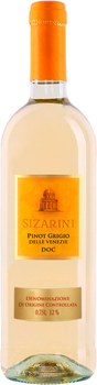 Вино Sizarini Pinot Grigio Venezie DOC біле сухе 0.75 л (8011510029766_8002793028799)