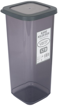 Контейнер пластиковый для сыпучих продуктов Violet House 0311 Transparent Black 1.7 л (0311 Transparent Black)
