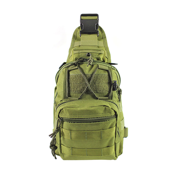 Тактичний рюкзак AOKALI Outdoor B14 Green на одне плече армійський (K/OPT2_6802-24432)