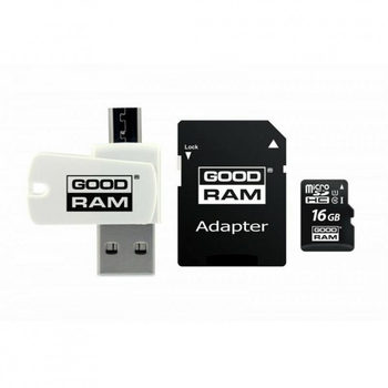 Карта памяти Goodram 16Gb microSDHC class 10 UHS-I (M1A4-0160R12 58590)