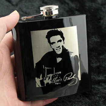 Фляга SV из нержавеющей стали "Elvis Presley B" 170 мл Черный (sv2238-22)