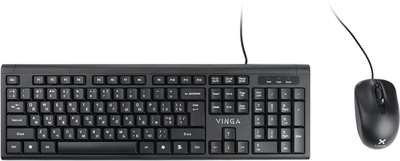 Комплект проводной Vinga KBS806 USB Black UKR RUS