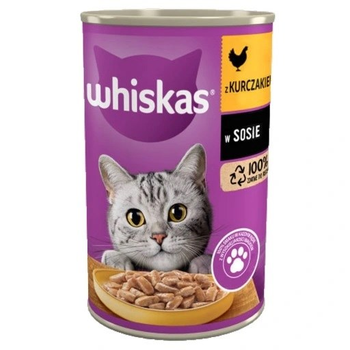 Консерва для котів Whiskas з куркою в соусі 400 г (5900951020889)