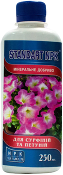 Добриво Standart NPK-рідке, для сурфіній та петуній, 250 мл (ТОВ Агрохімпак)