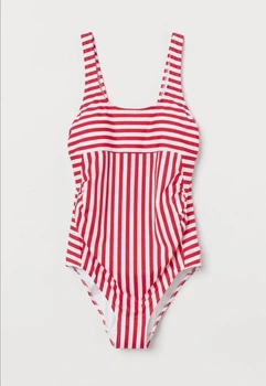 Купальник закритий МАМА жіночий H&M 0833484 S Червоний/Полоска