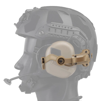 Кріплення "чебурашки" адаптер для активних навушників на тактичний шолом кронштейн BeArmD Тан (1489903)