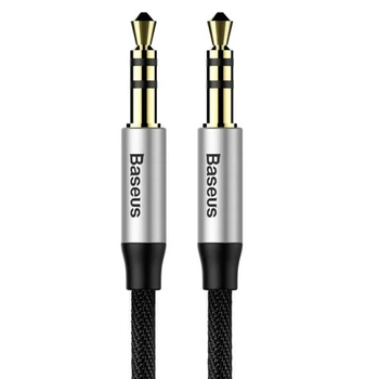 Кабель Baseus CAM30-CS1 аудио Jack 3.5mm Yiven Audio Cable M30 M/M 1.5m silver/black