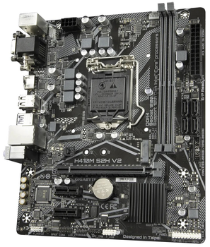 Материнская плата Gigabyte H410M S2H V2 s1200/Intel H470/HDMI/DVI/VGA/mATX