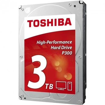 Жорсткий диск 3.5" 3TB Toshiba P300 7200rpm, SATA 3, 64MB (HDWD130EZSTA)
