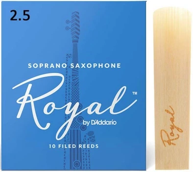 Трость для сопрано саксофона D'Addario Royal - Soprano Sax #2.5 (1шт)