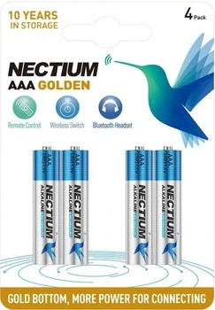 Щелочные батарейки Nectium AAA (LR03) blister 4шт/уп