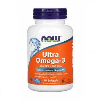Супер омега 3, Omega-3, Now Foods, 500 EPA/250 DHA, 90 капсул (NOW-01661)