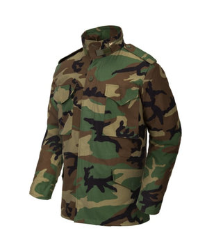 Куртка (Сатин) M65 Jacket - NyCo Sateen Helikon-Tex US Woodland XXL/Regular Тактическая мужская