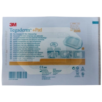 Пленочная повязка с неприлипающей подушечкой Tegaderm™ + Pad 3586 (9 x 10 см)