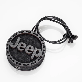 Ароматизатор в машину OudWood деревянный с логотипом Jeep