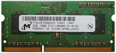 Пам'ять MICRON 2GB SO-DIMM DDR3 1333 MHz (MT8JSF25664HZ-1G4D1)