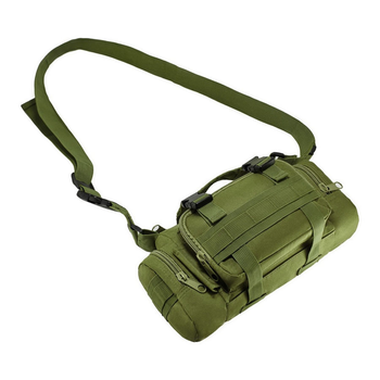 Тактическая сумка поясная военная нагрудная с ремнем через плечо 5 литров Хаки