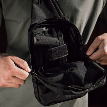 Тактическая сумка для скрытого ношения оружия с кобурой Черная