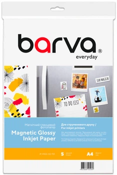 Магнитная бумага Barva Everyday Глянцевая А4 660 г/м2 5 л (IP-MAG-CE-T01)