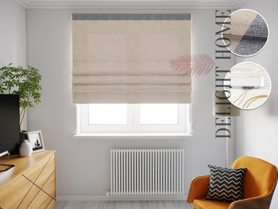 Римська система Light I&H Рогожка Дімаут молочна з верхнім кантом 40*170 см