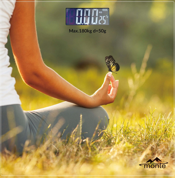 Весы напольные Monte Yoga 180 кг Материал платформы: стекло