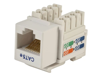 Вставка-кейстон Monoprice RJ45 для мультимедийных настенных панелей белый MNKS-CAT5E-WH